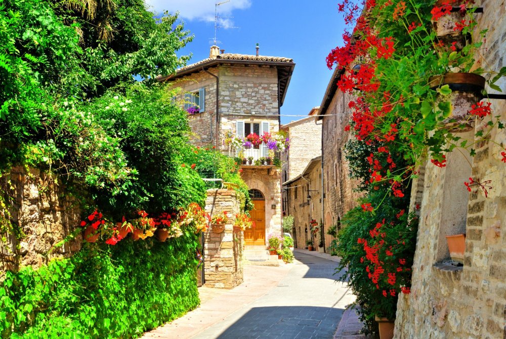 Umbrië - Assisi - straatbeeld