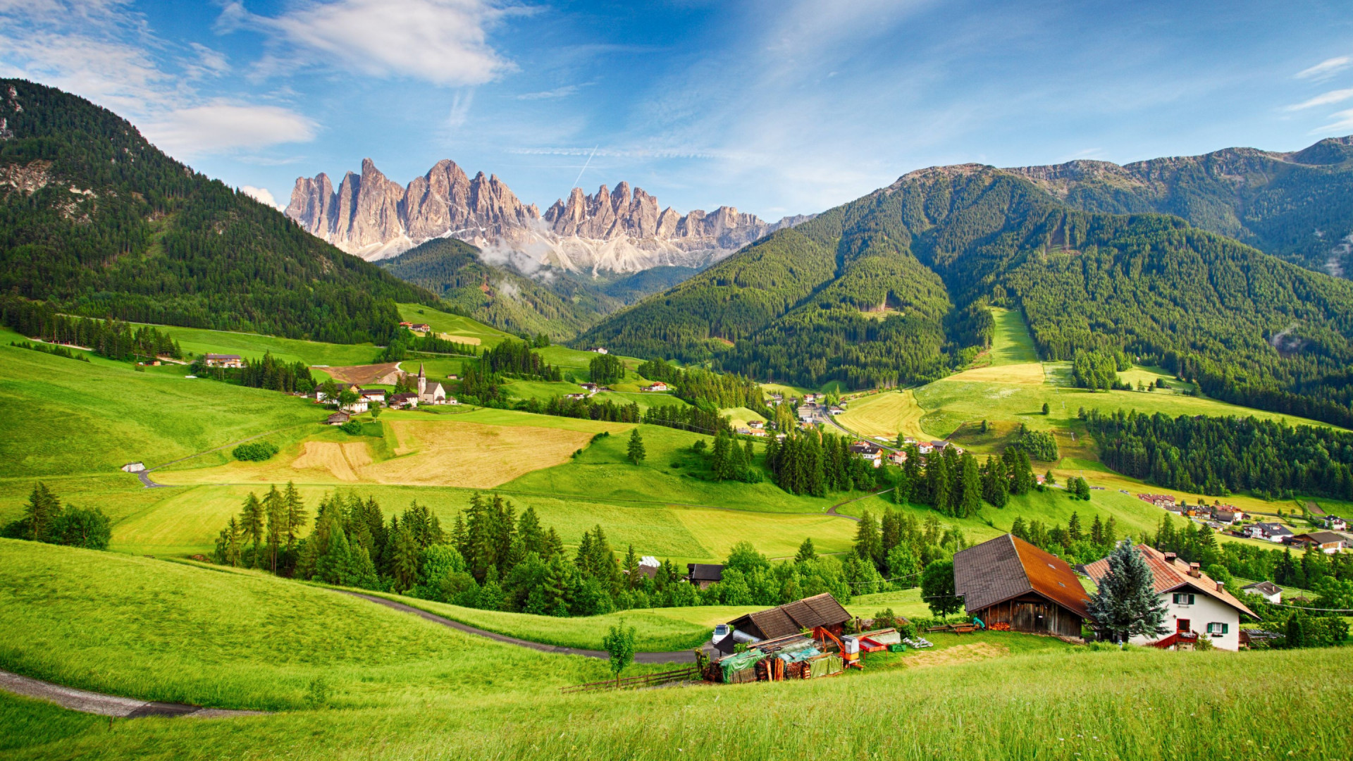 Trentino - Dolomieten - Val di Funes - bergen - landschap