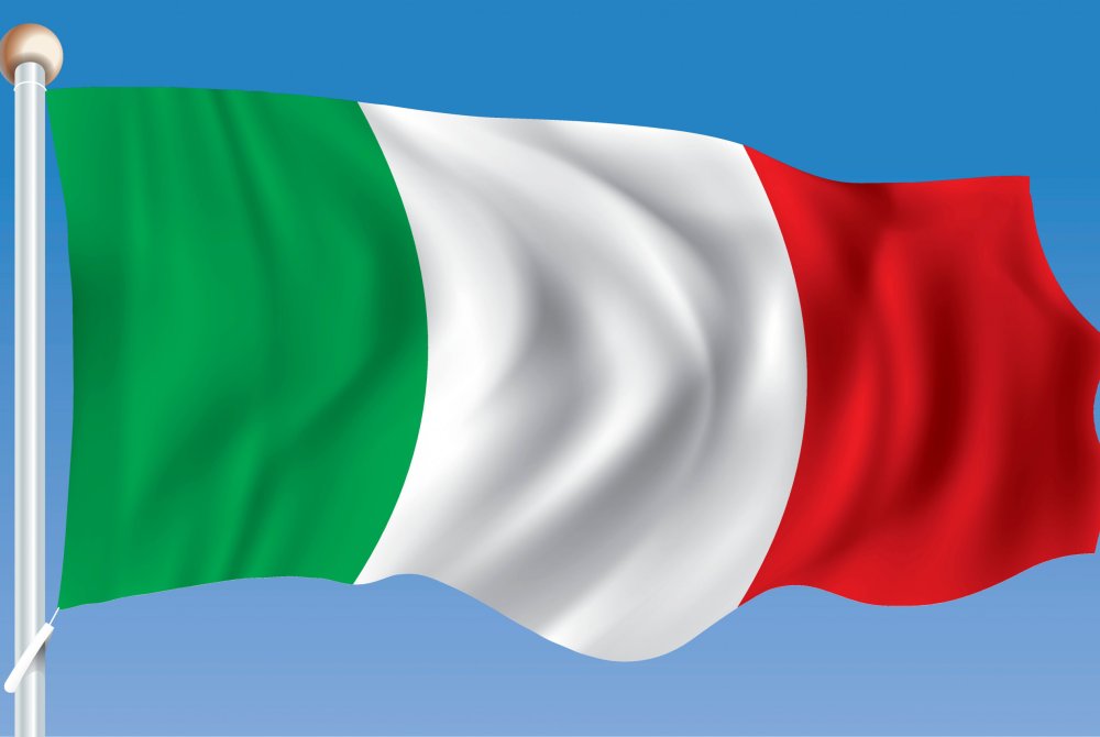 Italiaanse vlag - wapperen