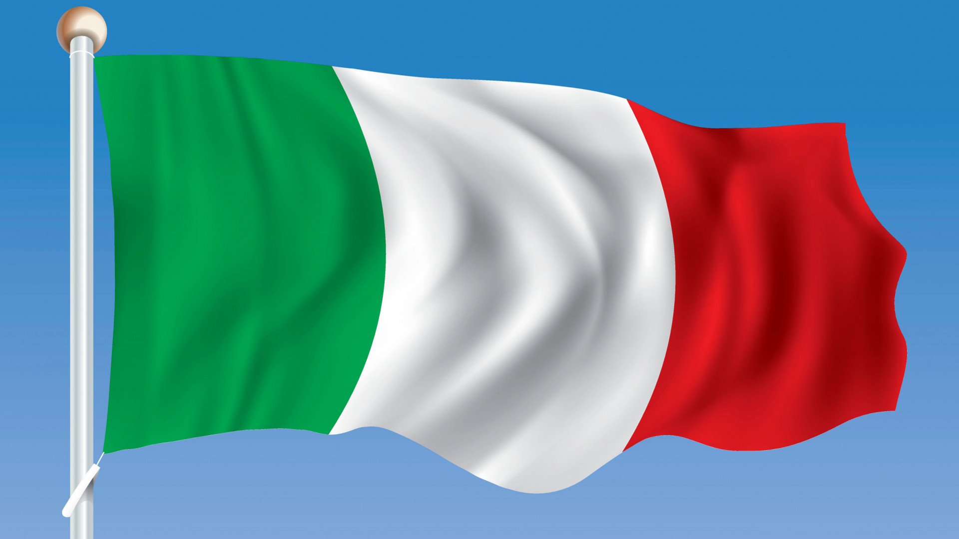 Italiaanse vlag - wapperen