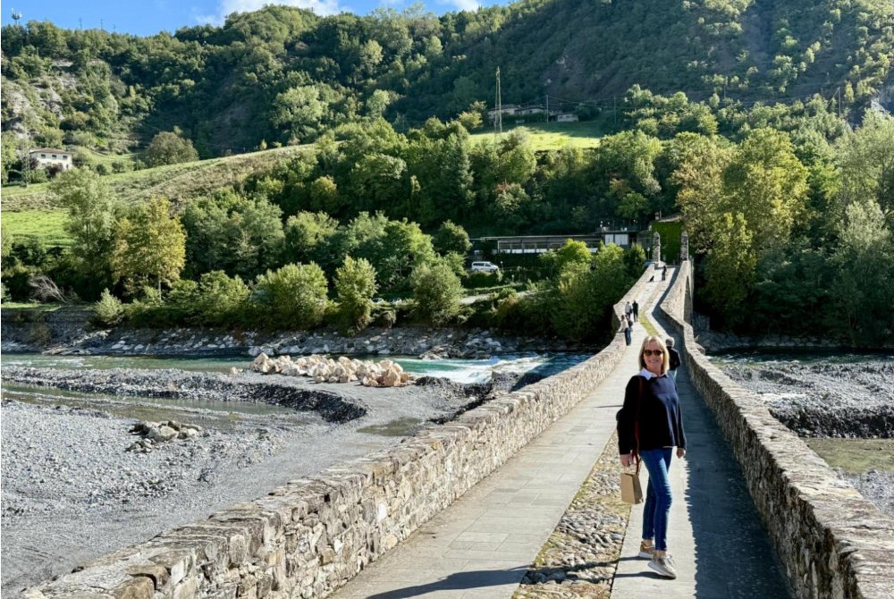 Boobio, oude brug over de Trebbia