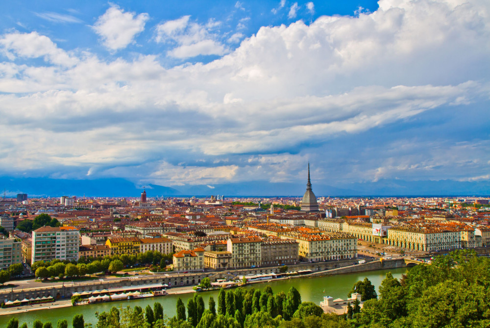 Piemonte - Turijn - rivier de Po - stadsbeeld