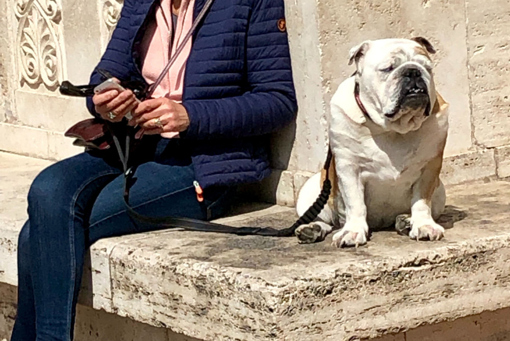 Lazio - Rome - Vrouw met hond - Quartiere Coppede