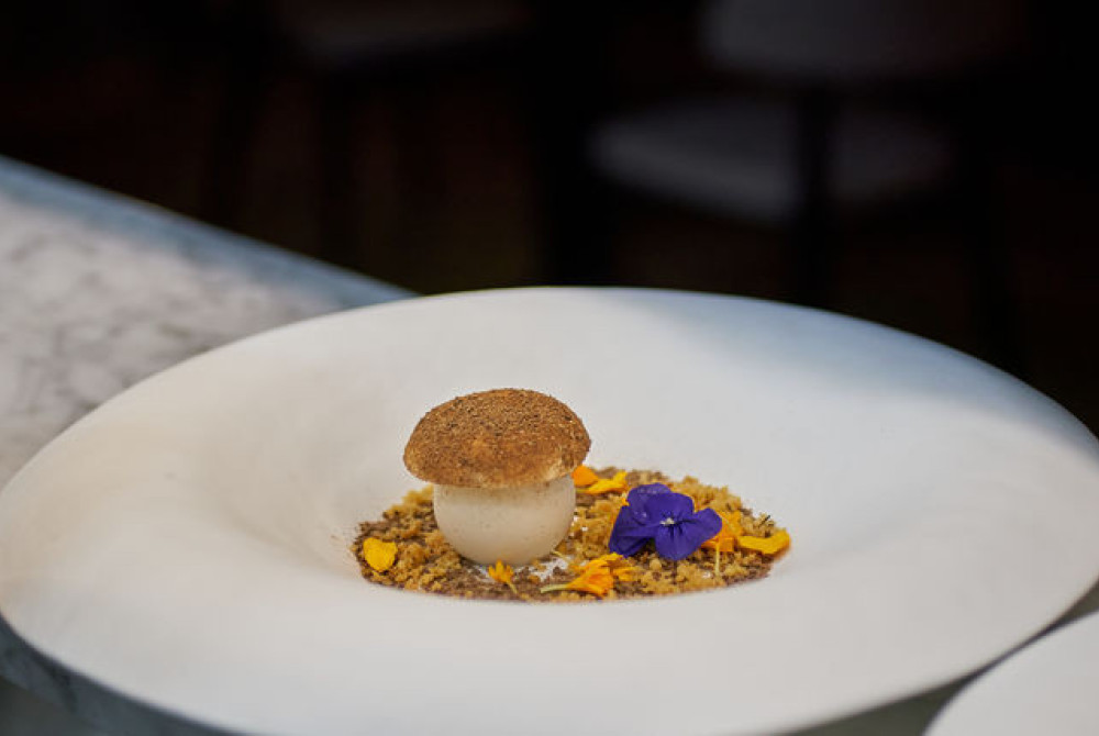 Michelin sterren diner gerecht luxe paddestoelen