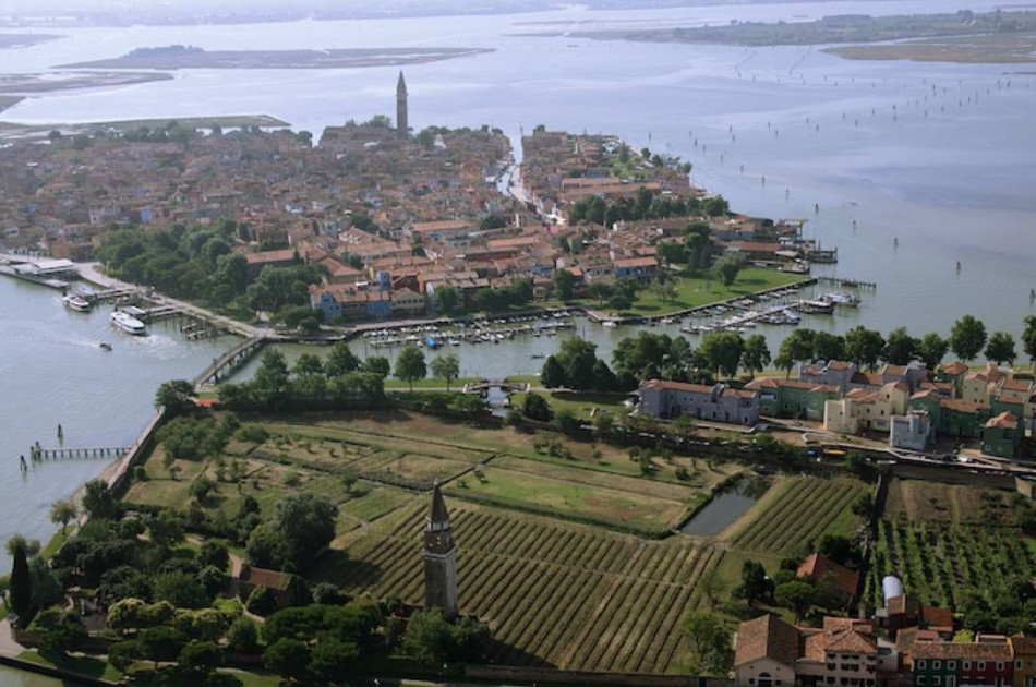 Venetie Mazzorbo Venissa wijngaard Luchtfoto