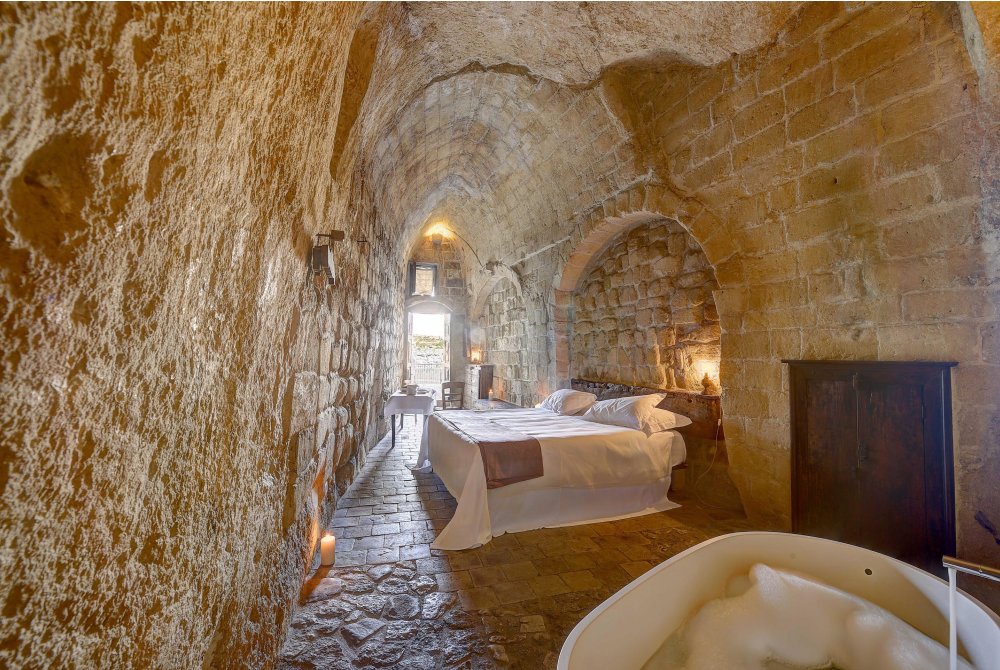 Matera - slaapkamer in grot