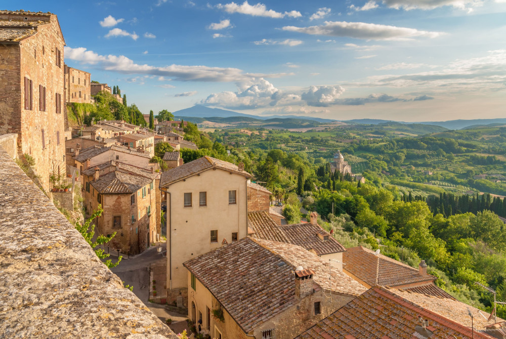 Toscane - Montepulciano - zicht vanuit stadje naar omringend landschap