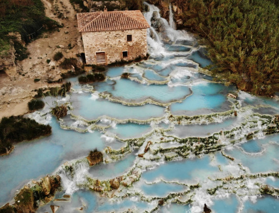 Toscane - Saturnia - watervallen - spabaden