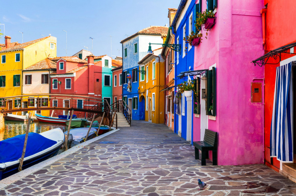Burano - Venetië - Kleurrijke vissershuisjes