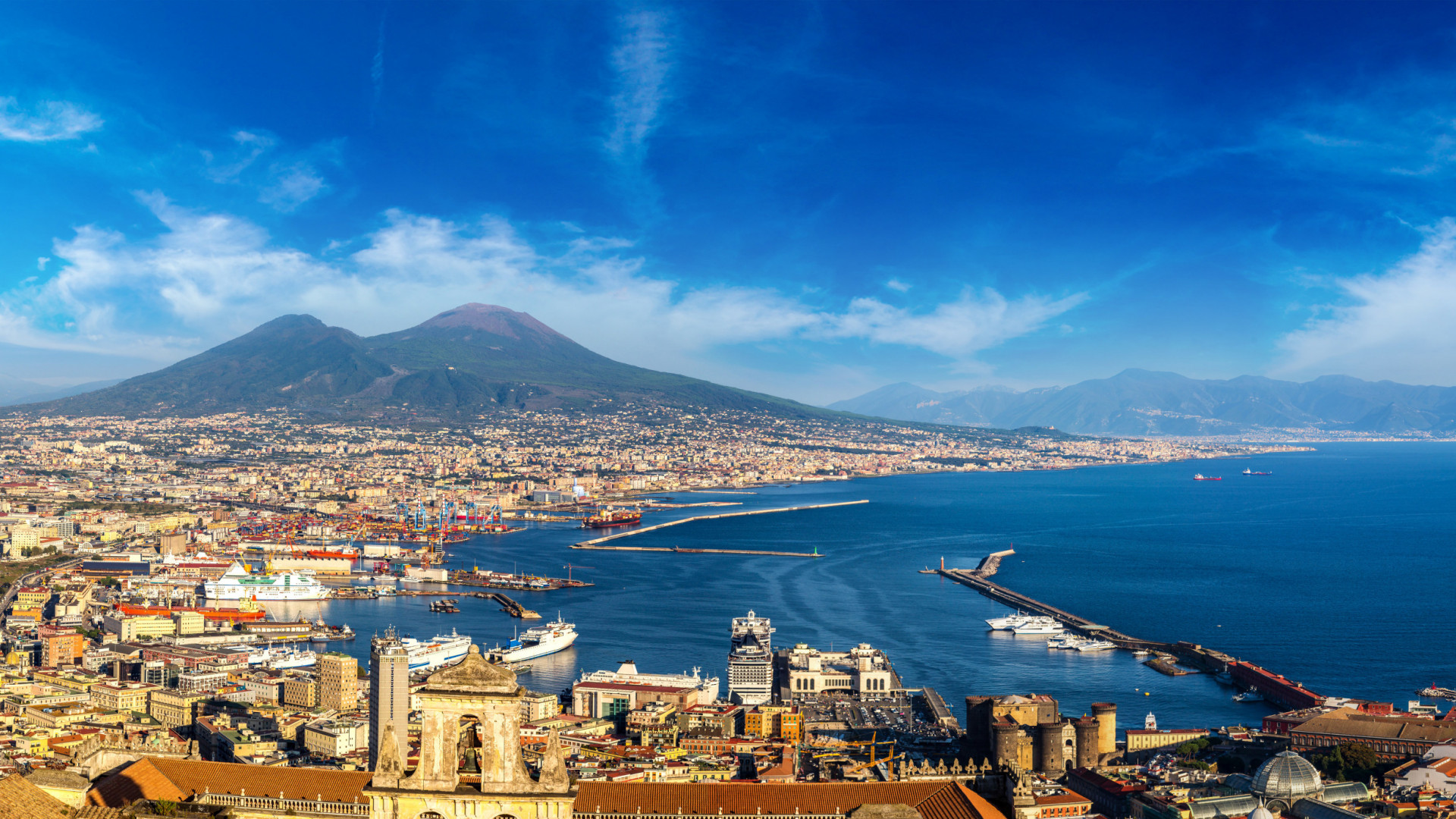 Campania - Vesuvius - stadsgezicht vanuit zuiden